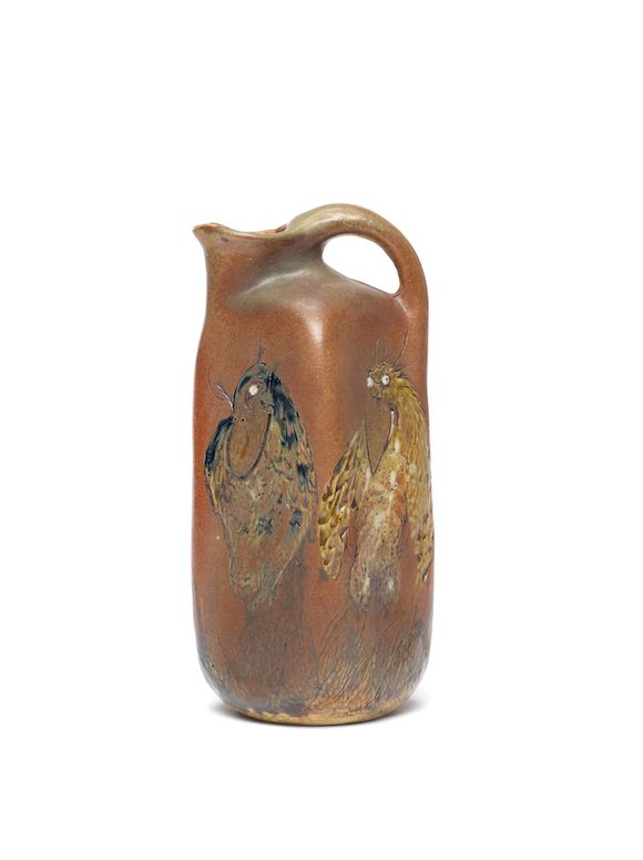 Bonhams The Martin Brothers A Jug with Grotesque Birds, 1908