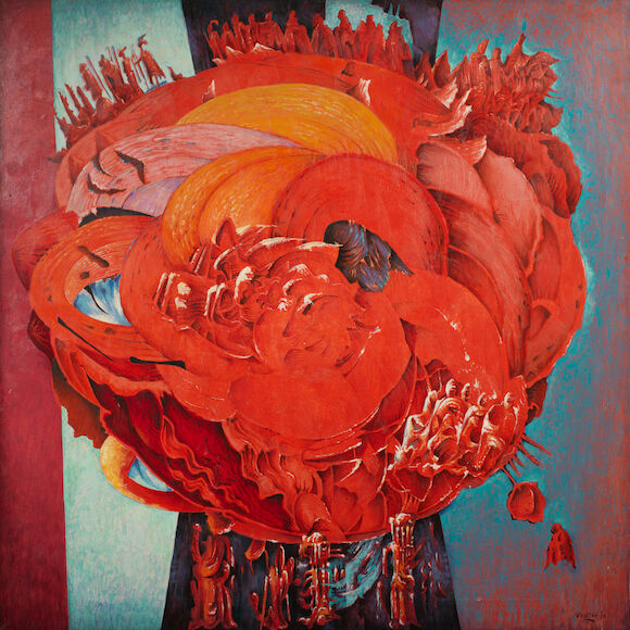 Bonhams : Alexis Preller (South African, 1911-1975) 'Large Red Choros'
