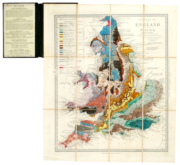 Bonhams Geological Map Murchison Roderck Impey Geological Map Of