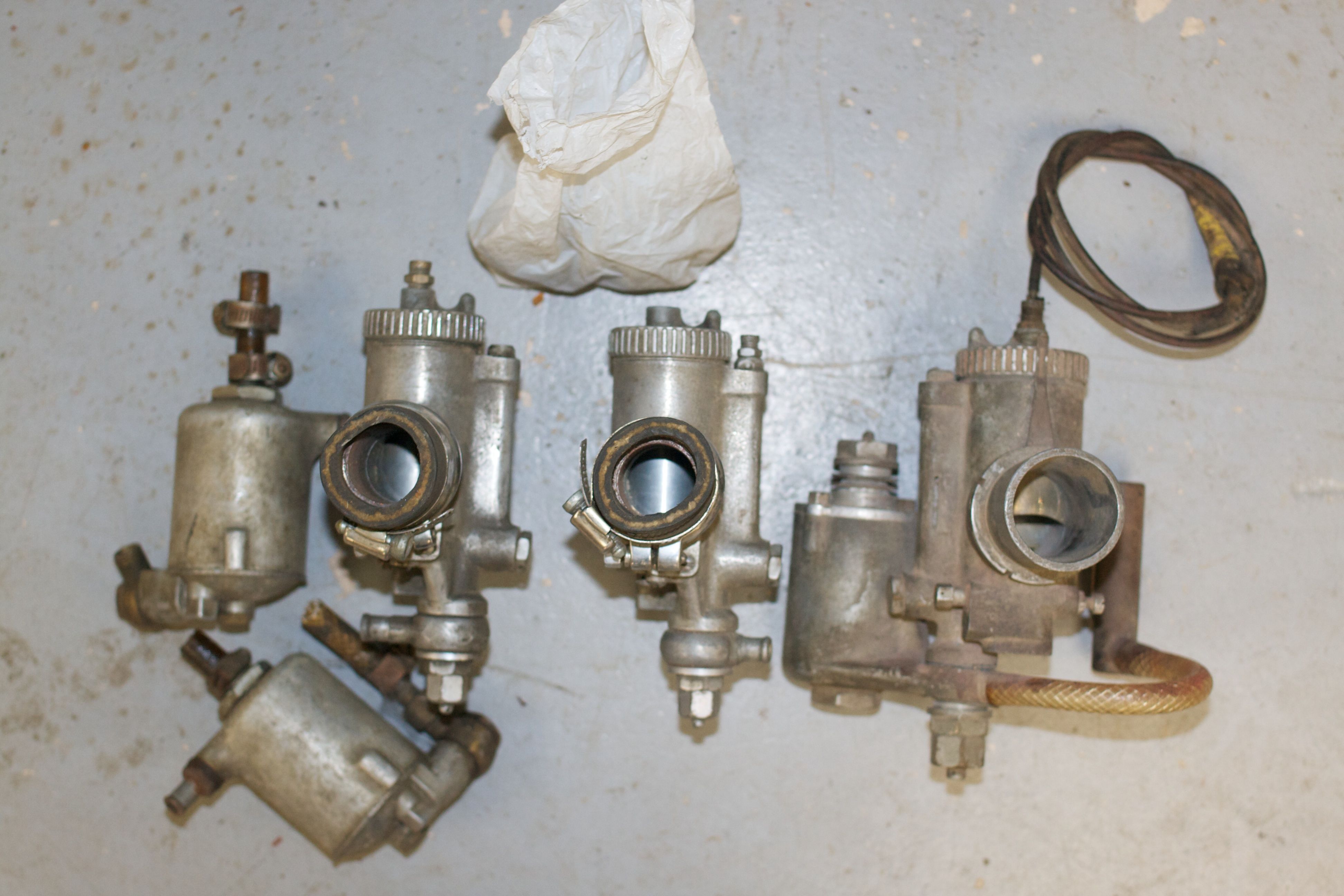 Bonhams Cars Three Amal GP carburettors,