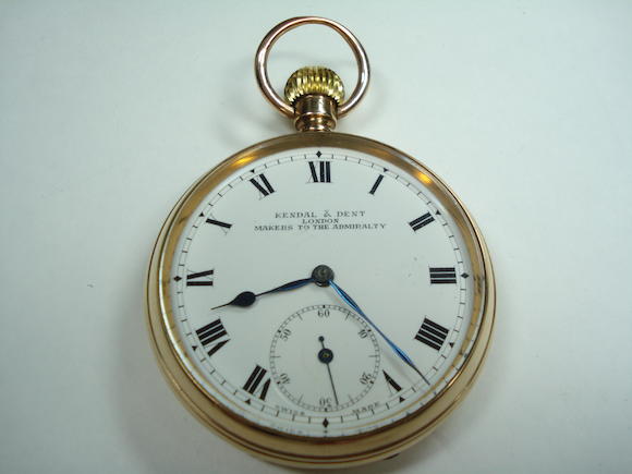 An 9ct gold open faced pocket watch by Kendal Dent Bonhams