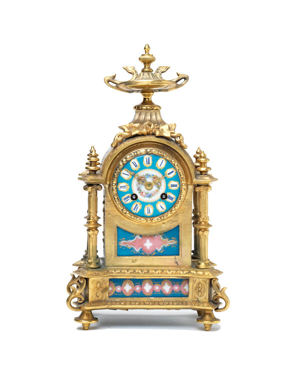 Bonhams : A late 19th century French porcelain mounted gilt metal ...