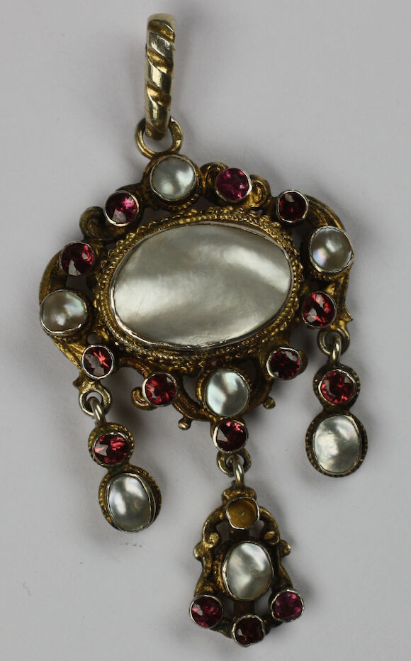 Bonhams : A late 19th century Austro Hungarian gem set pendant,