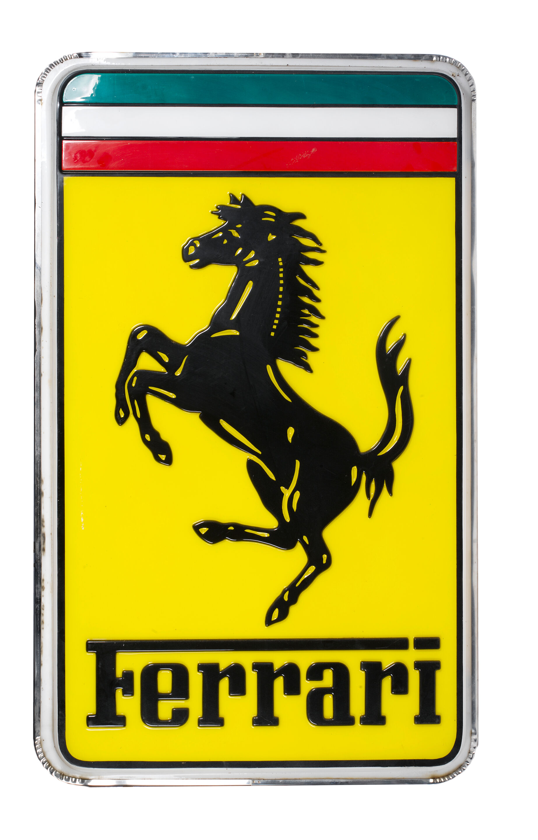 Bonhams Cars : A Ferrari showroom illuminating sign,