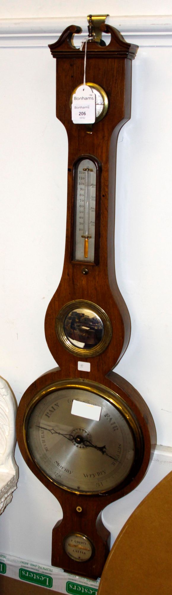 Bonhams A 19th Century mahogany wheel barometer restoration