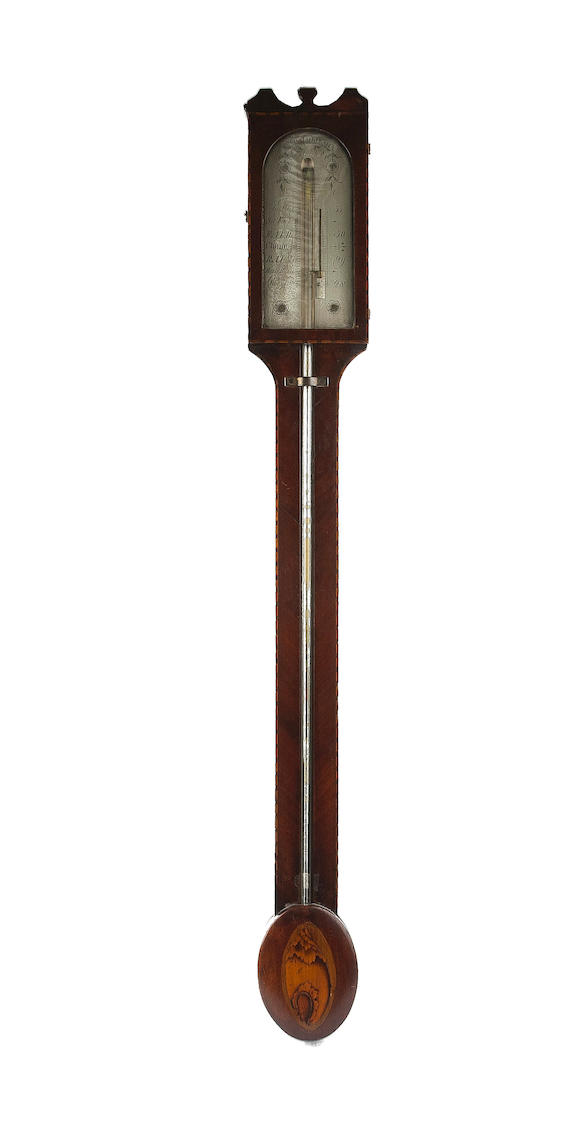 Bonhams : A 18th century stick Barometer Engraved Rt Dalgliesh, Falkirk