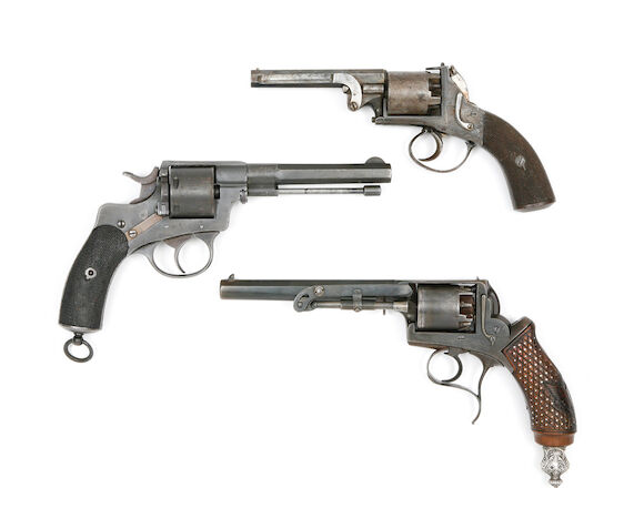 Bonhams : An 80-Bore Five-Shot Self-Cocking Percussion Revolver