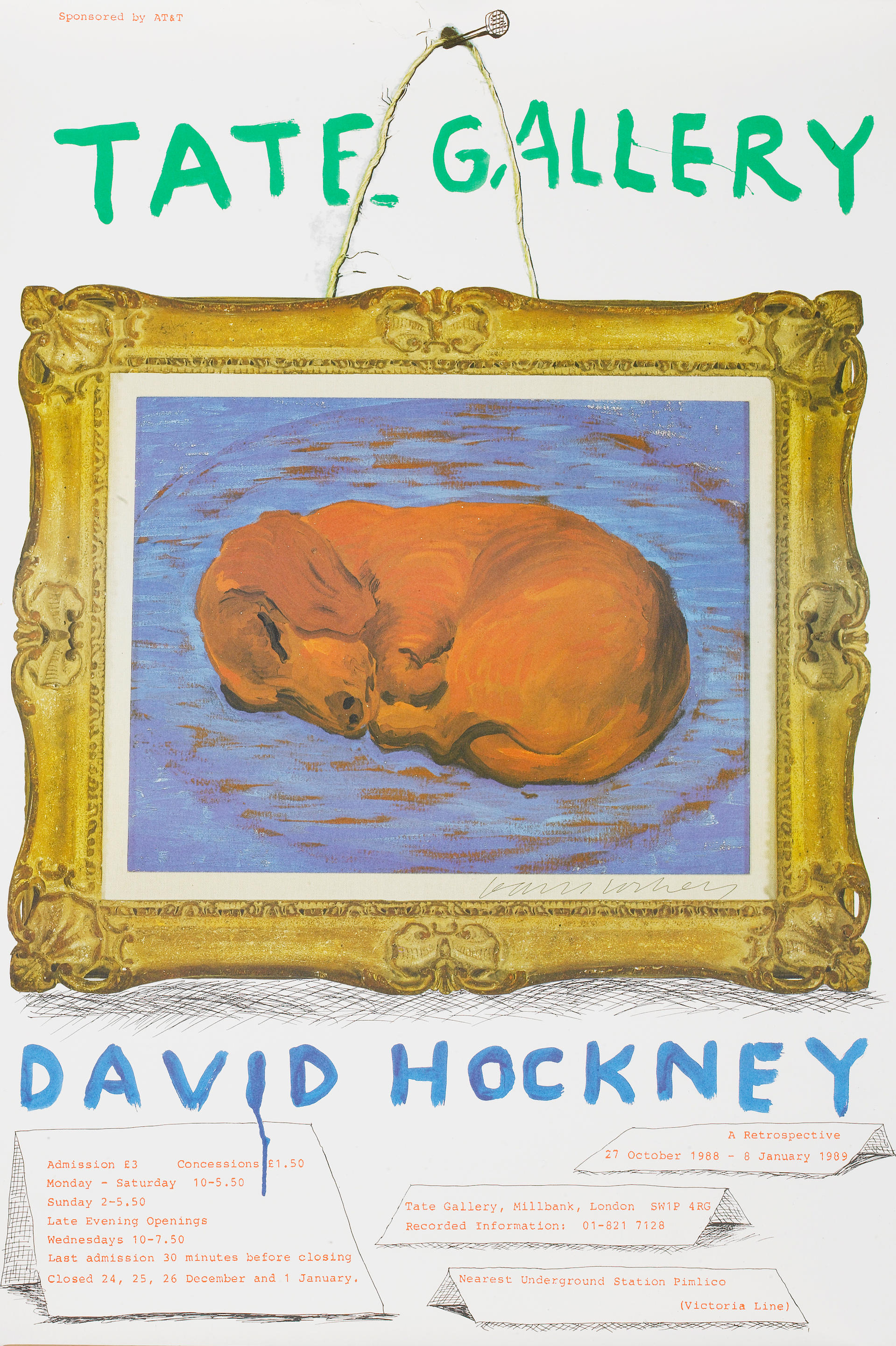 Tate Gallery, David Hockney, Little Stanley Sleeping, AFTER DAVID HOCKNEY  (b.1937)