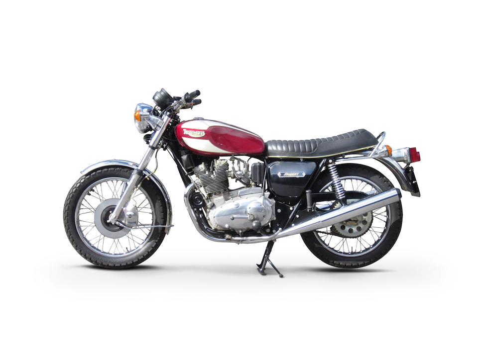 Bonhams : Unregistered, 7 push miles for new,1975 Triumph 750 T160 ...