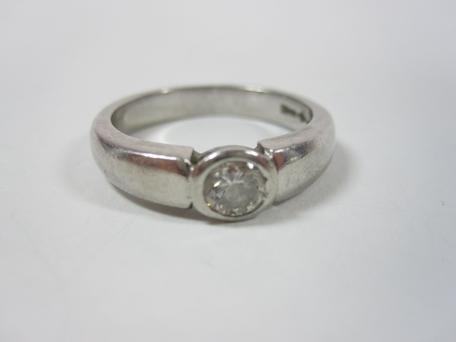 A diamond single-stone ring