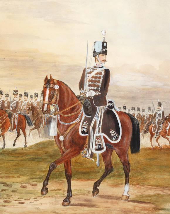 Bonhams : Warwickshire Yeomanry Cavalry Watercolour