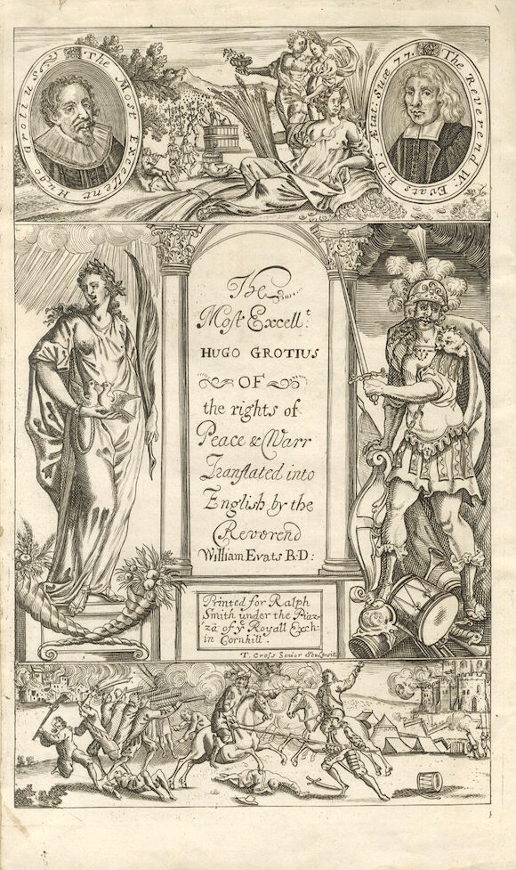 Bonhams : GROTIUS (HUGO) His Three Books Treating of the Rights of War ...