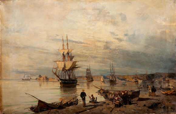 Bonhams : Constantinos Volanakis (Greek, 1837-1907) Sunset at the ...