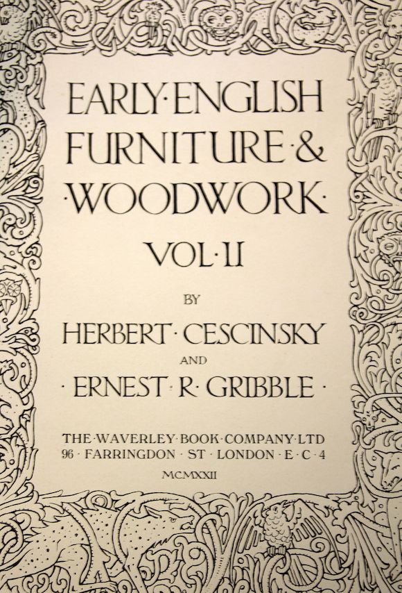 Bonhams Furniture reference book Herbert Cescinsky and Ernest R
