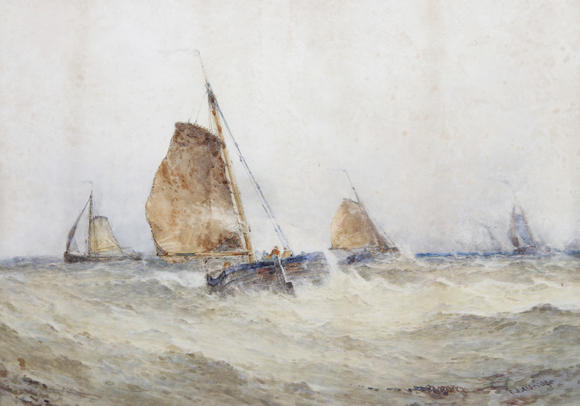 Bonhams : Frederick James Aldridge (British, 1850-1933) Fishing boats ...