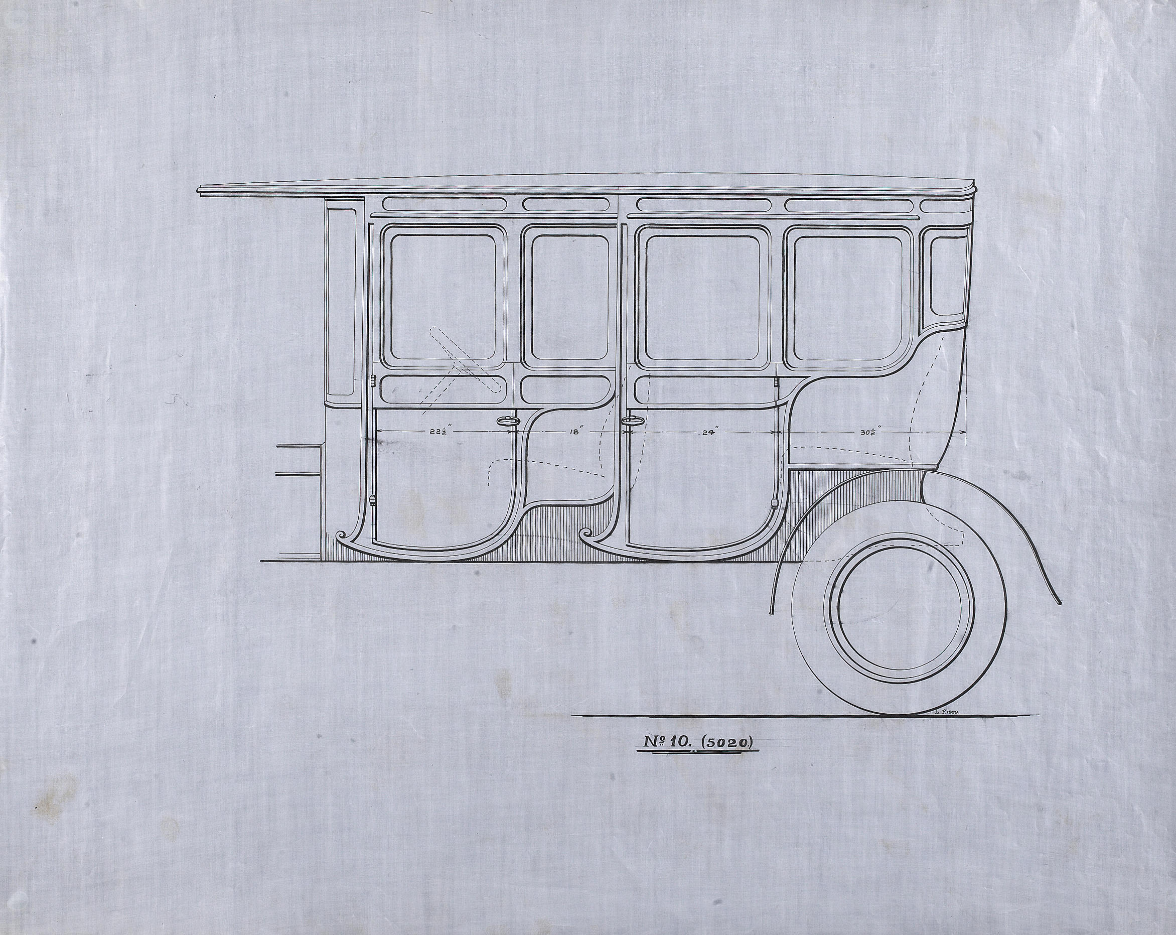 Bonhams Cars : A 1909 Pullman Limousine coachwork design drawing by ...