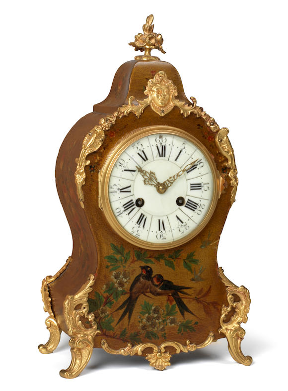 Bonhams An Early 20th Century French Painted Mantel Clock