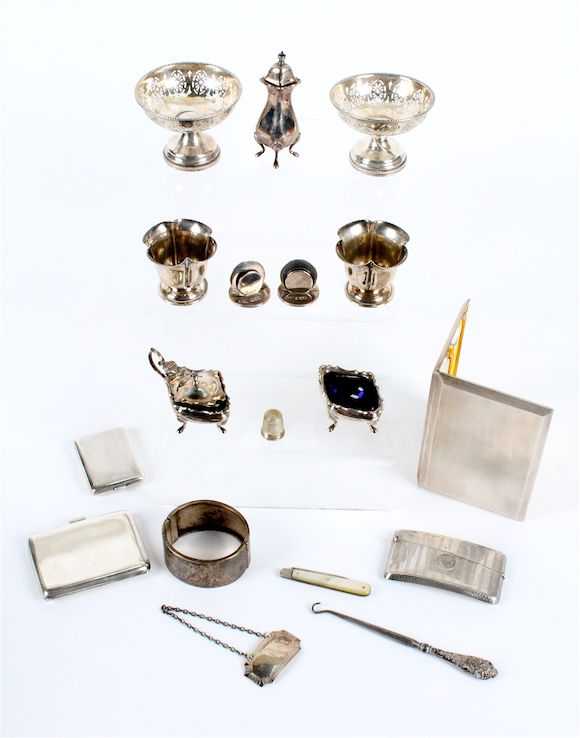 Bonhams Two silver sweet meat dishes By Marson and Jones, Birmingham