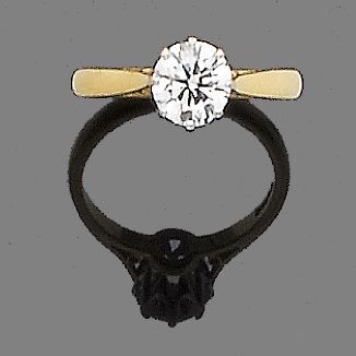 A diamond single-stone ring