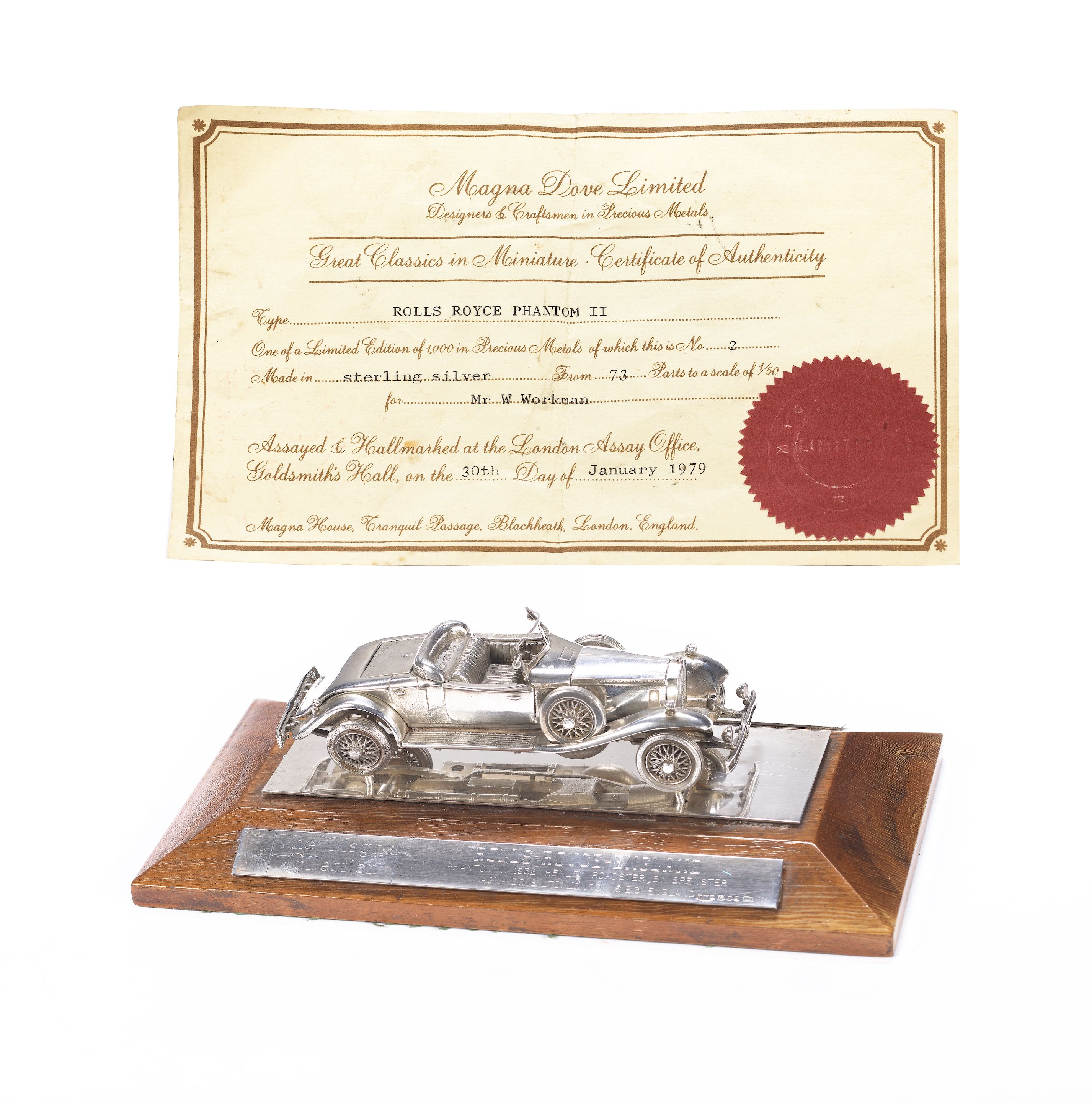 Auctions | Top Marques Models GS1 Rolls Royce Phantom II Sports 1929 Chassis 61XJ Limited Edition 5/40 - Excellent Plus (a little dusty) in a Excellent box