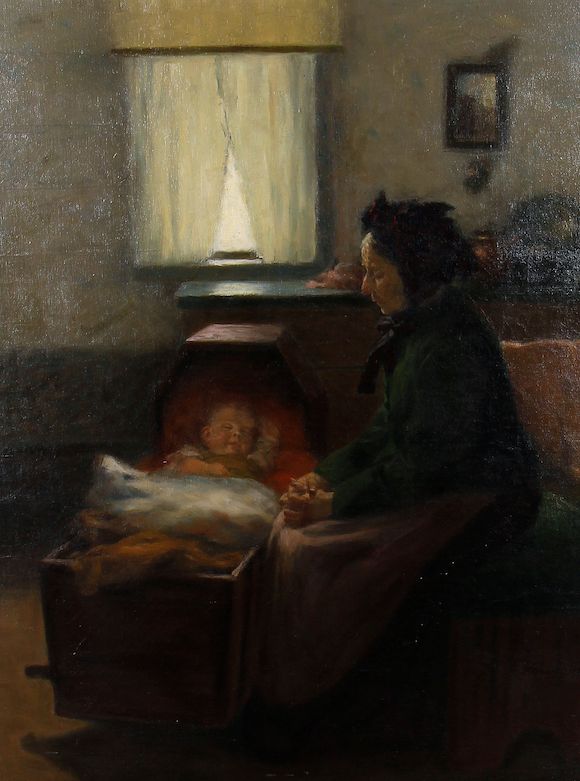 Bonhams Fritz Schnitzler (German, 18511920) At the cradle
