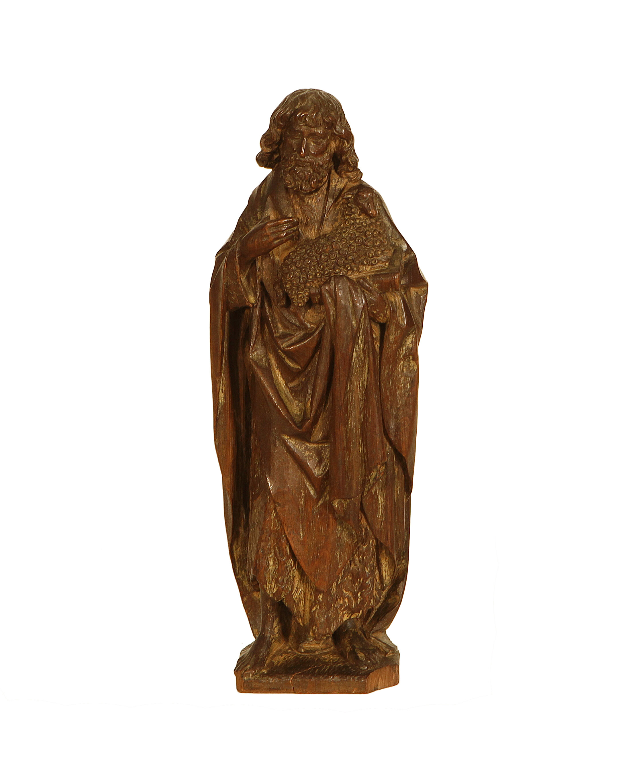 An early 16th century Flemish carved oak figure of Saint John the ...