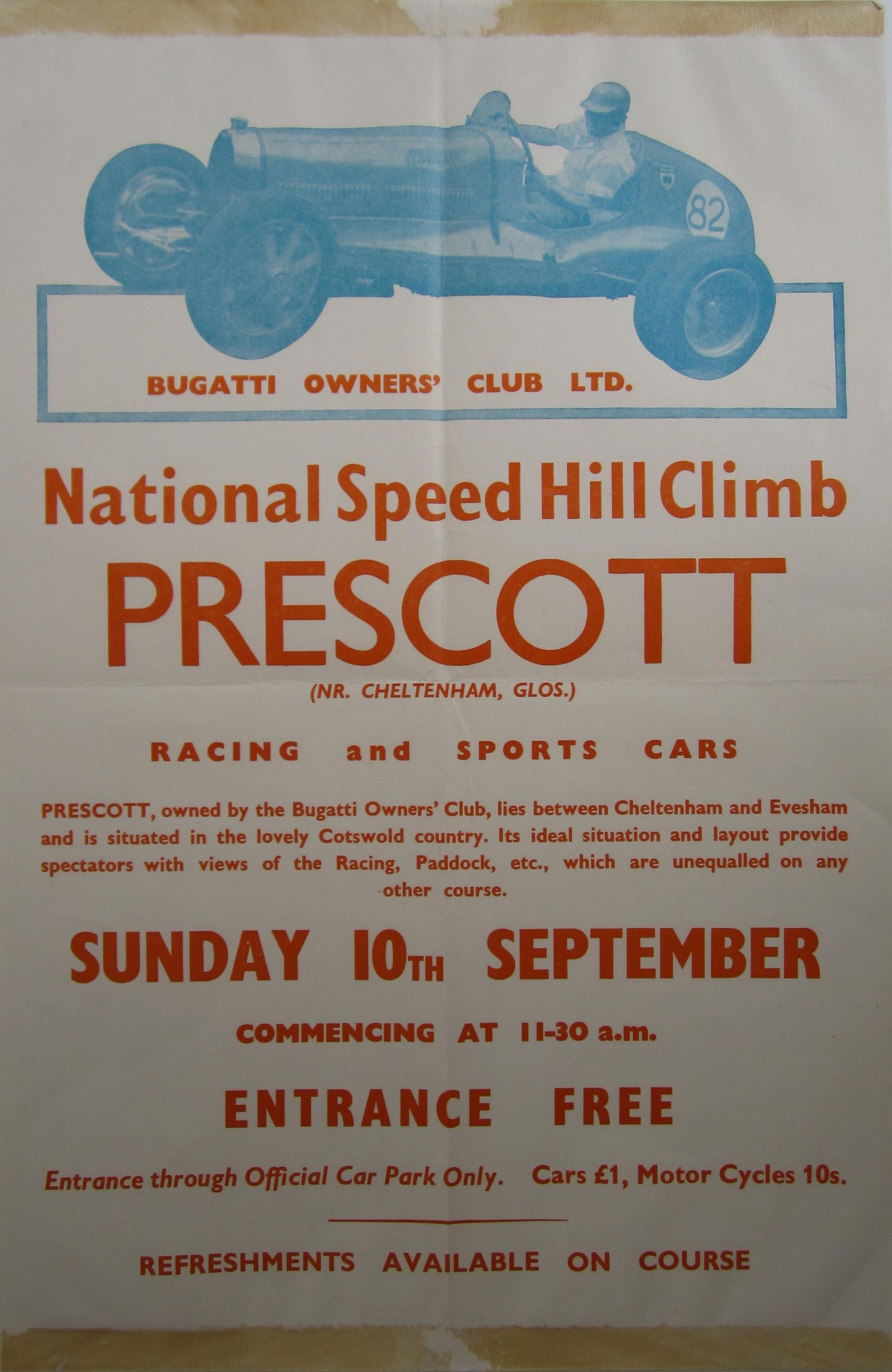 Bonhams Cars : Prescott National Speed Hill Climb posters, 1955,