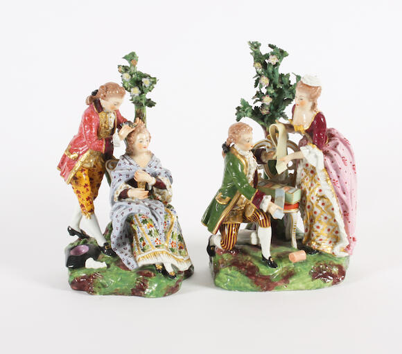 Bonhams A pair of Samson figure groups, late 19th century