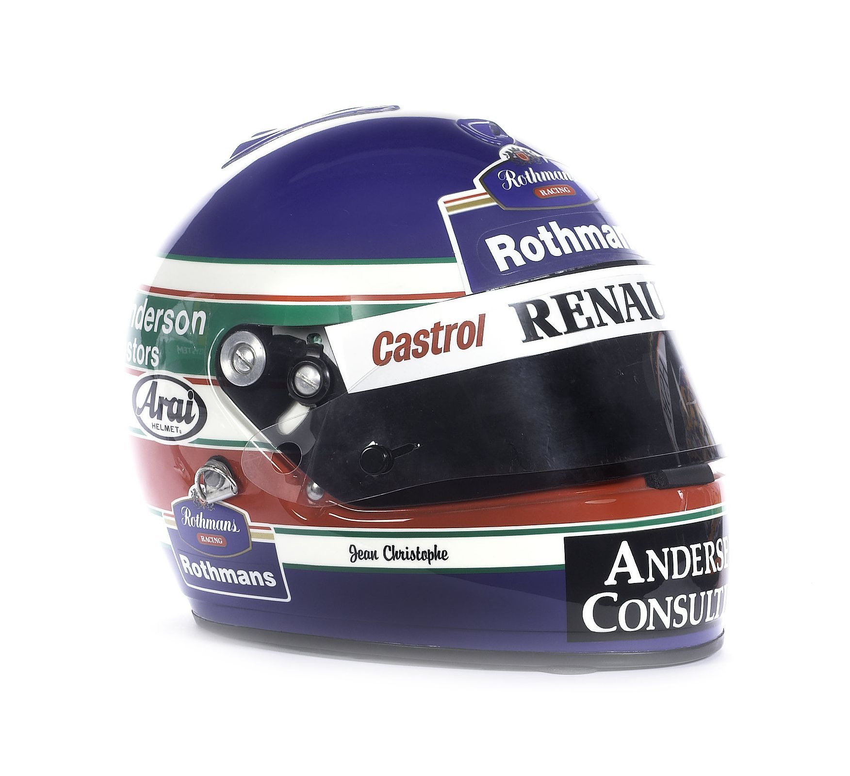 Bonhams Cars A 1995 Jean Christophe Boullion used helmet, by Arai,
