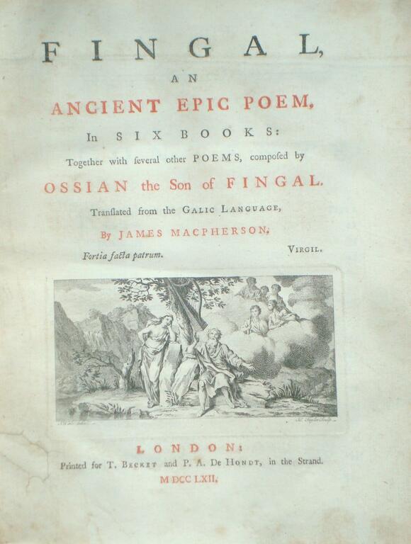 Bonhams MACPHERSON (JAMES) Fingal, and Ancient Epic Poem, 1762; and