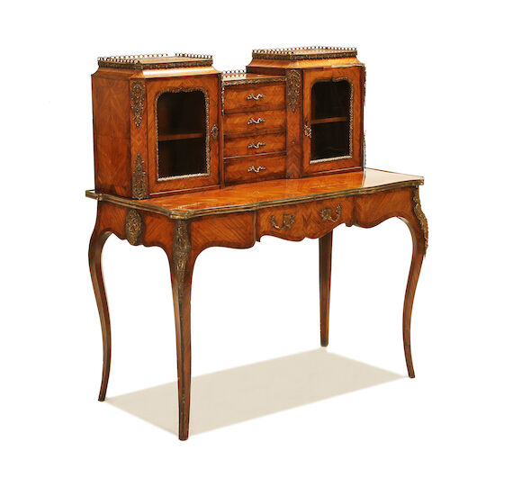 Bonhams : A French late 19th century gilt metal mounted kingwood and ...