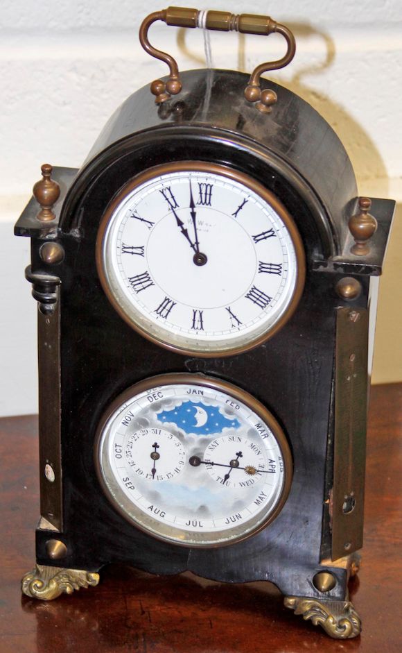 Bonhams : A late 19th Century French mantel clock and integral ...