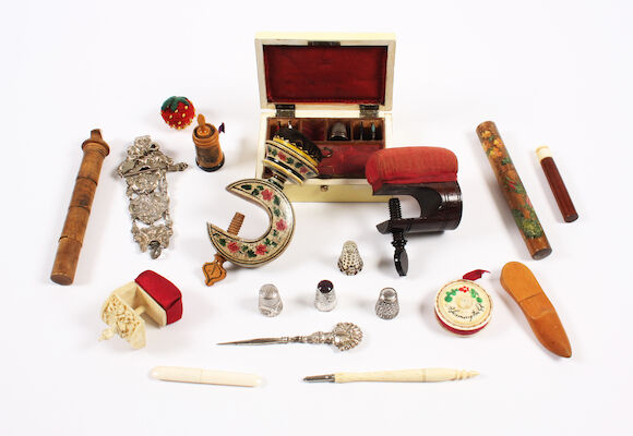 Bonhams : A group of nineteen various sewing items