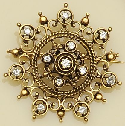A diamond brooch