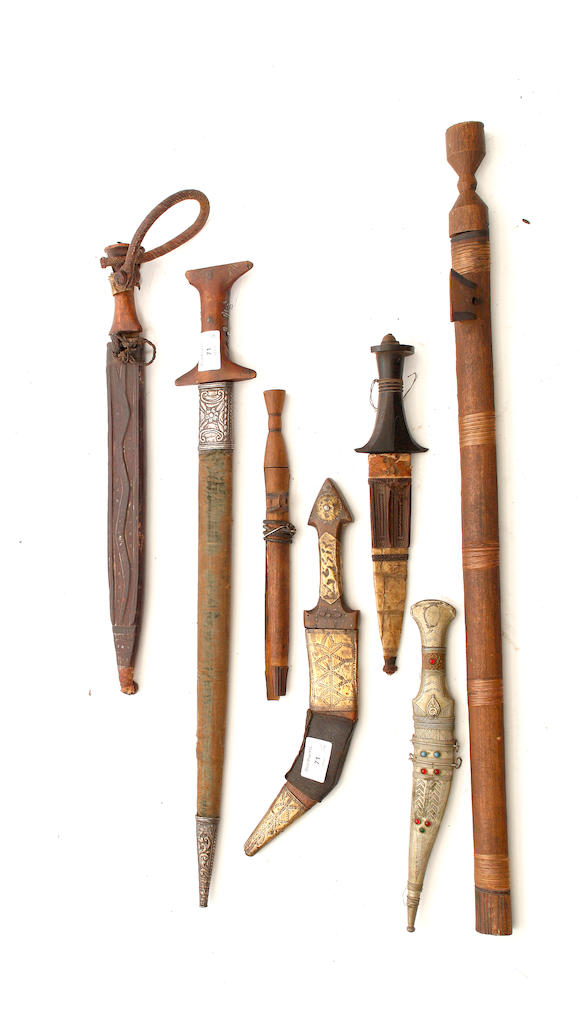 Bonhams : Seven Various African Edged Weapons