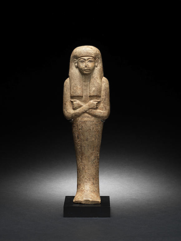 Bonhams : An Egyptian limestone shabti