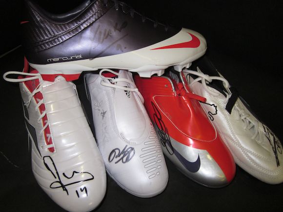 signed football boots