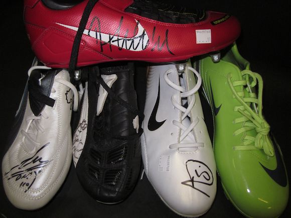 signed football boots