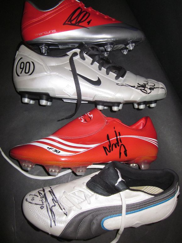 signed football boots