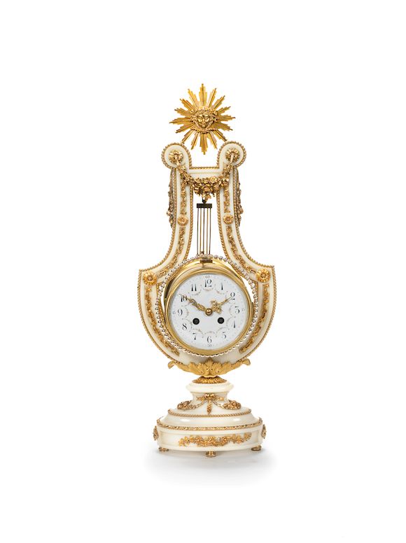 Bonhams : A late 19th century French gilt bronze mounted white marble ...