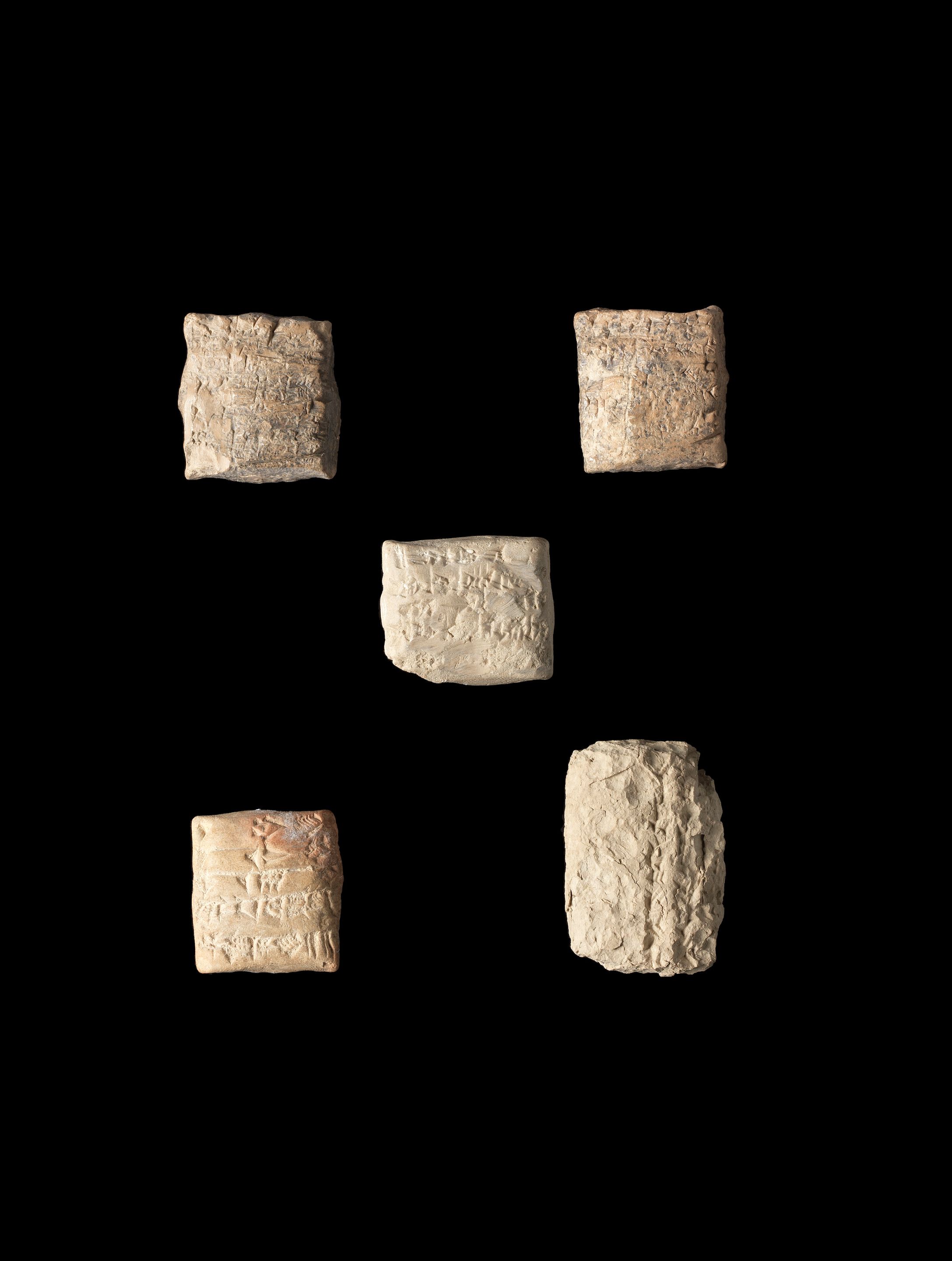Five Babylonian cuneiform clay tablets 5