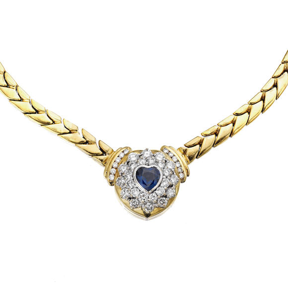 Bonhams : A Diamond Zipper Necklace