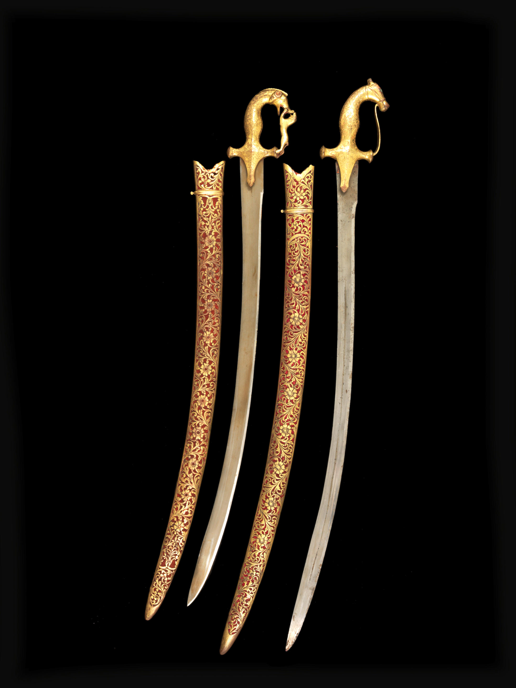 A gilt-copper hilted steel sword from the armoury of Tipu Sultan ...