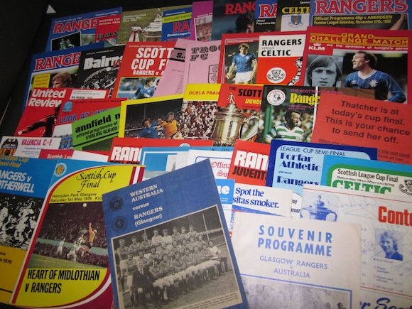 Bonhams : 1970's/80's Rangers programmes