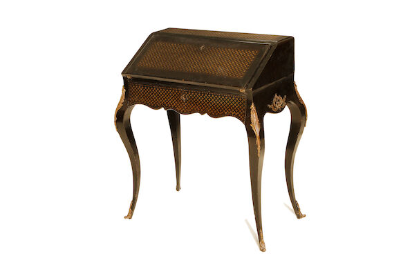 Bonhams : A French late 19th century gilt metal mounted and brass ...