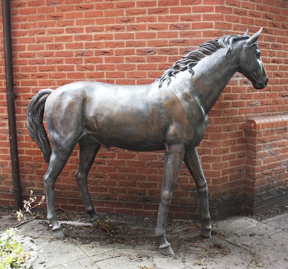 Bonhams A hollow cast bronze horse, 20th century