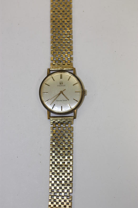 Bonhams : Tissot A gentleman's gold Seastar Seven wristwatch