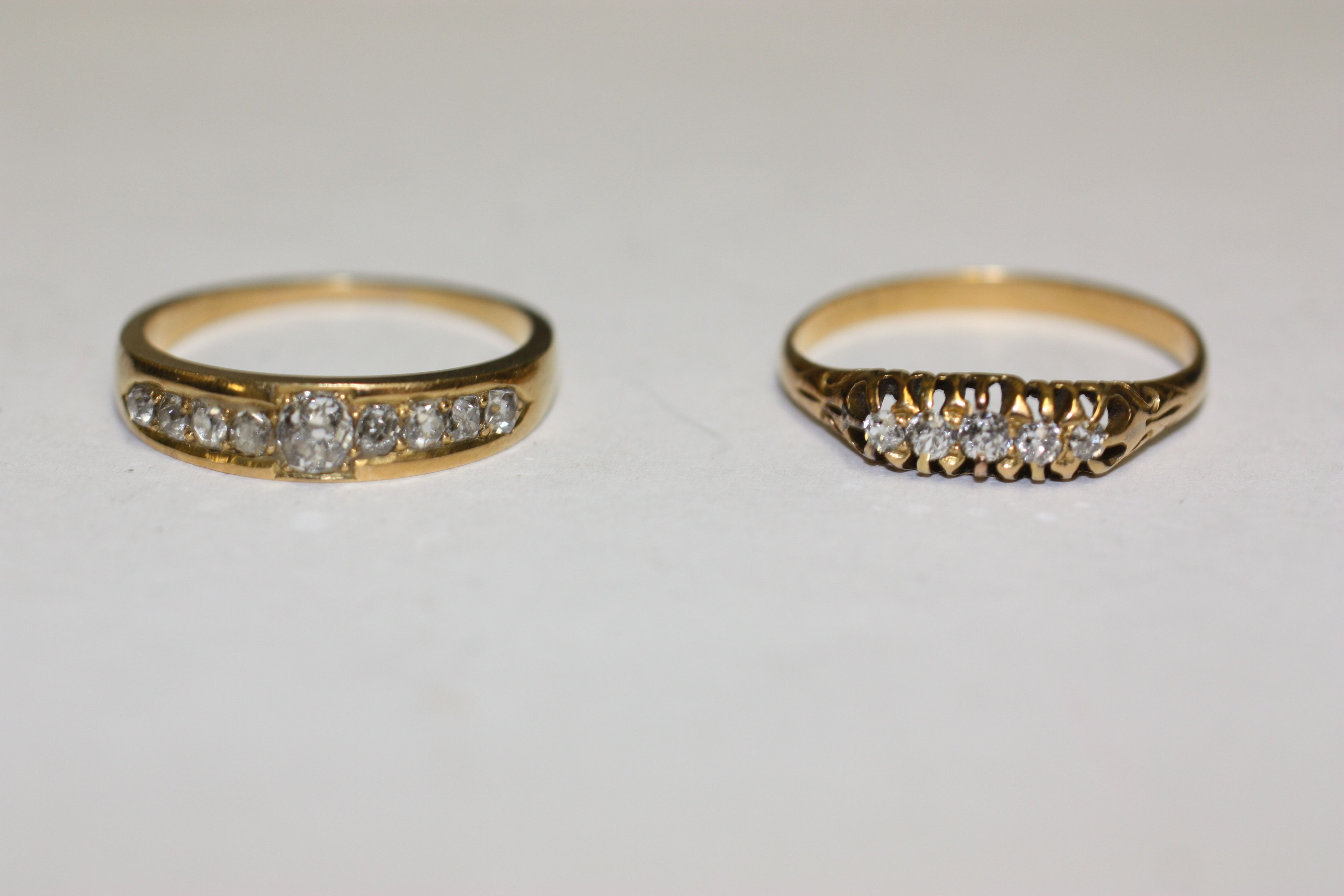 Two diamond rings,