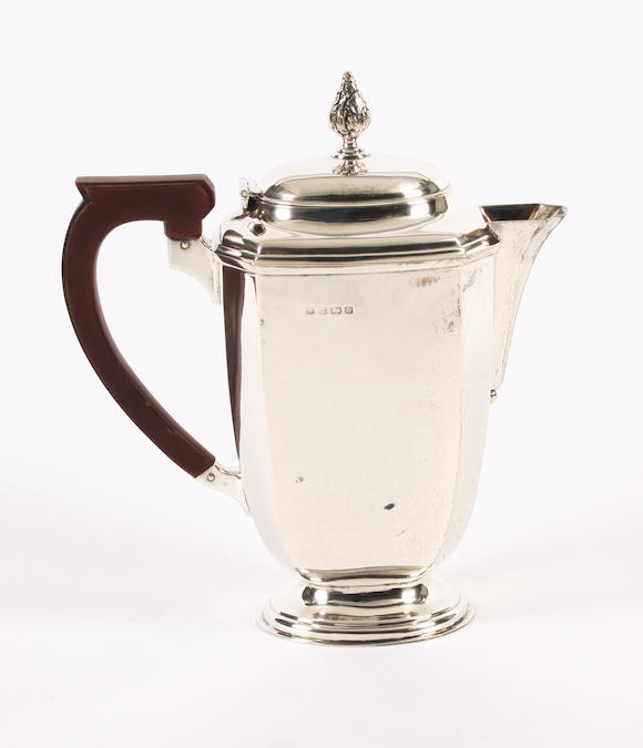 Bonhams : A silver hot water pot By William Neale Ltd, Birmingham, 1938,