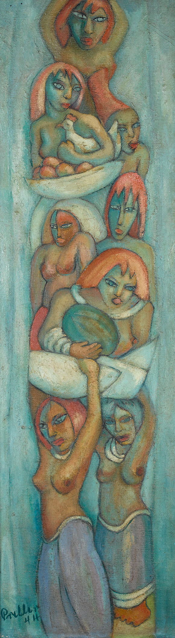 Bonhams : Alexis Preller (South African, 1911-1975) Bearers of Provender